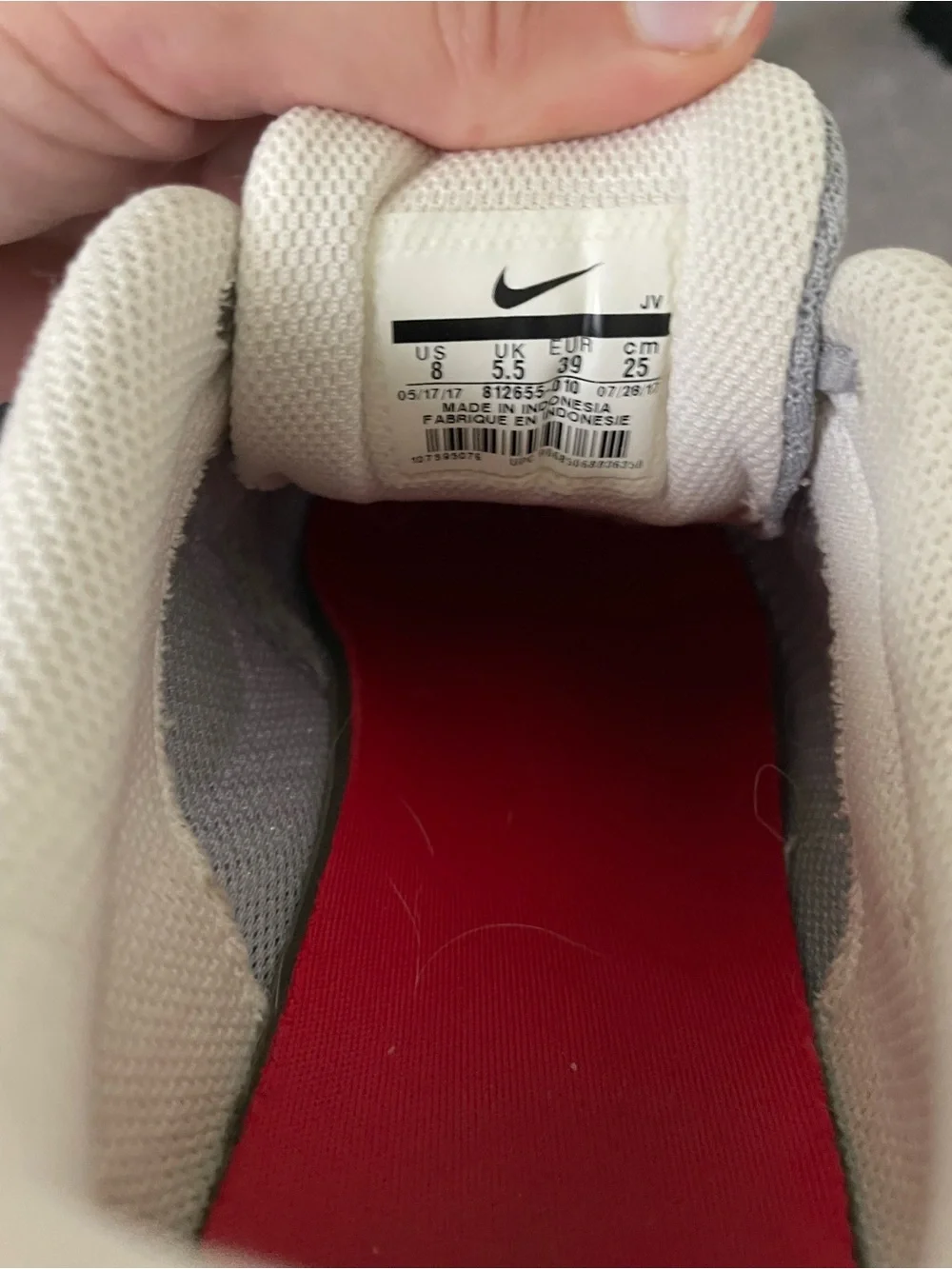 Nike Women’s Light Grey Mesh Athletic Sneakers